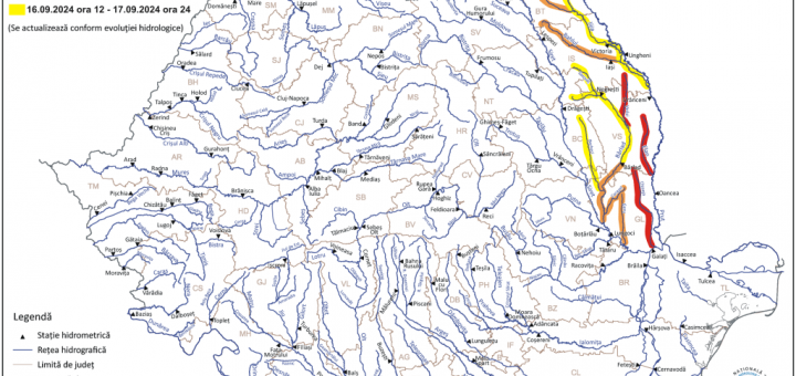 HOTNEWS.RO: Coduri de inundații pe mai multe râuri din Moldova / Ce spune prognoza meteo pentru următoarele zile - HotNews.ro