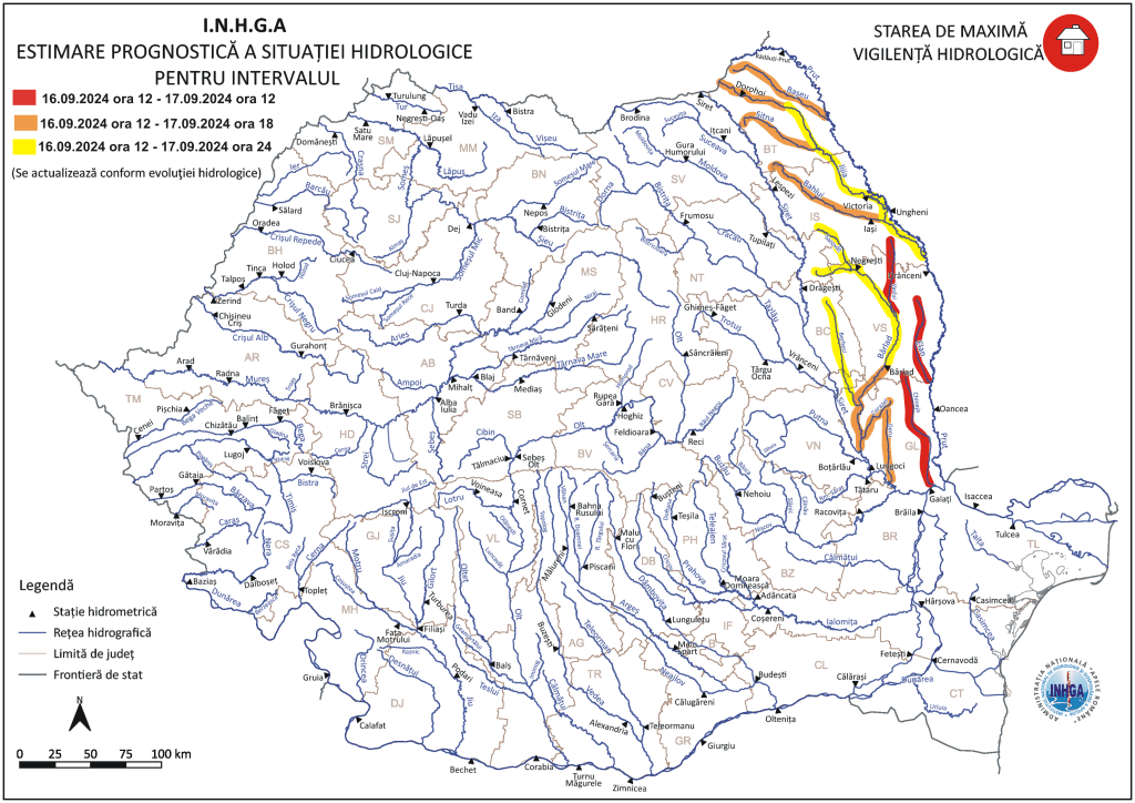 HOTNEWS.RO: Coduri de inundații pe mai multe râuri din Moldova / Ce spune prognoza meteo pentru următoarele zile - HotNews.ro